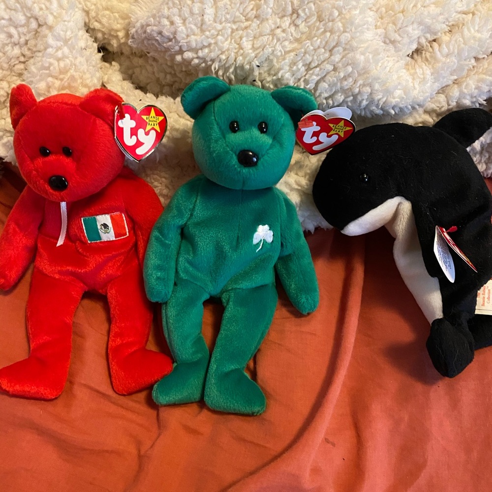 3 RARE ty beanie babies 😀